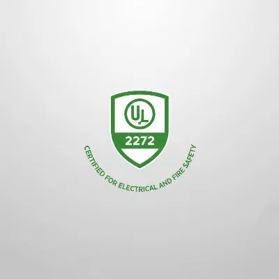 A graphic displaying the UL2272 safety certification badge, emphasizing hoverboard safety standards.